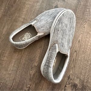 Vans- Grey Corduroy Slip-Ons